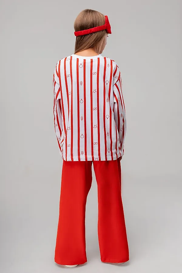 Костюм (Джемпер+Брюки) BODO, белый (красный) - фото 2