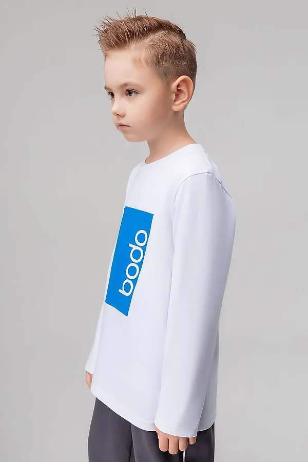 Лонгслив BODO, белый (синий) - фото 2