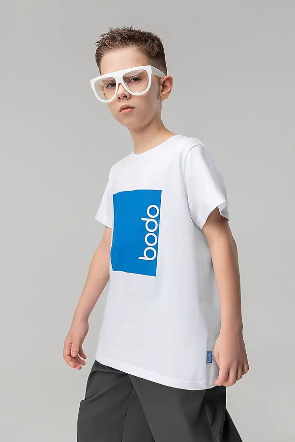 Футболка BODO-S, белый (синий) - фото 2