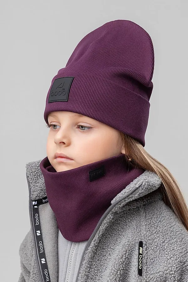 Комплект (Шапка+Снуд) BODO-S, сливовый - фото 2