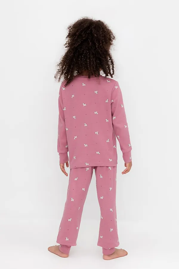 Пижама CROCKID, пепельная роза,смешные зебры - фото 2