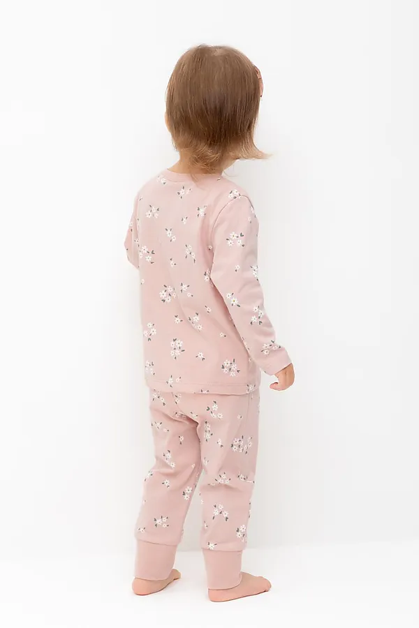 Пижама CROCKID, дымчатая роза,ромашковое поле - фото 2