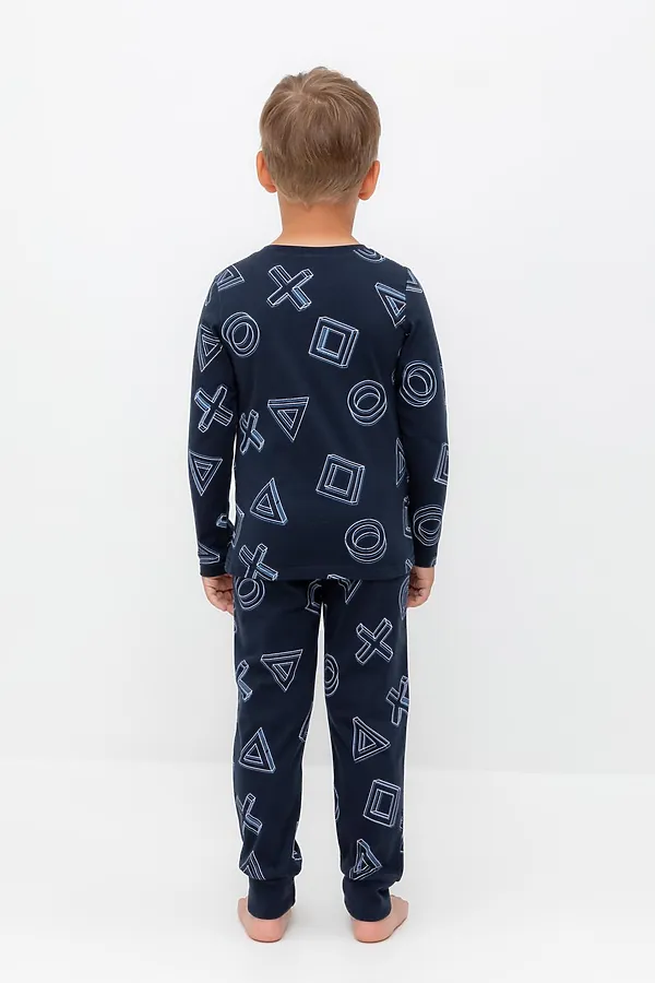 Пижама CROCKID, индиго,объемные фигуры - фото 2