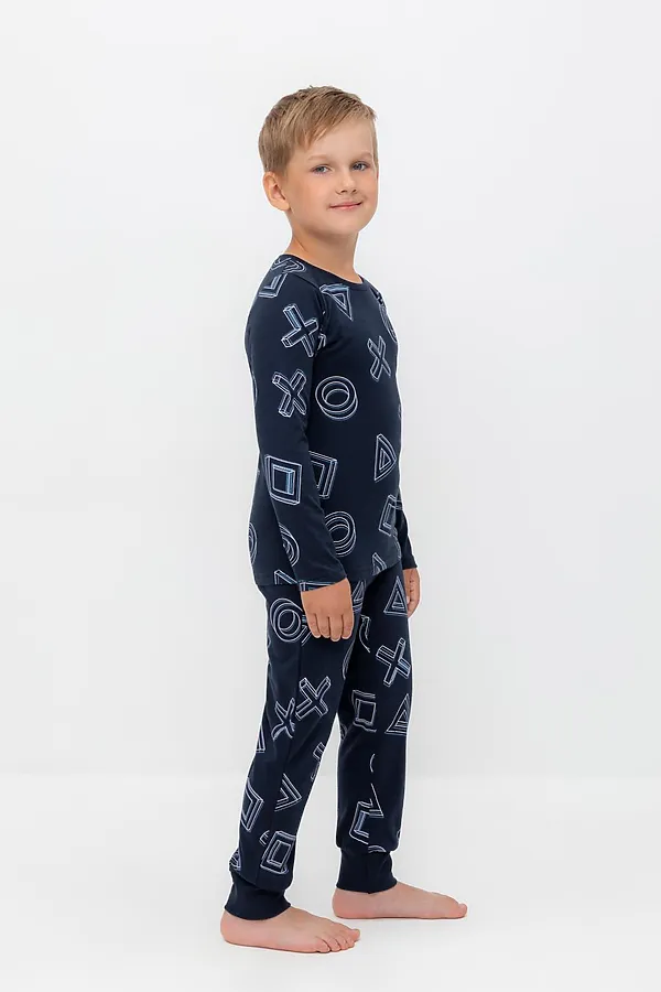 Пижама CROCKID, индиго,объемные фигуры - фото 2