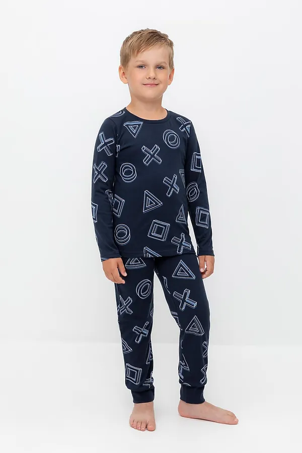 Пижама CROCKID, индиго,объемные фигуры - фото 2