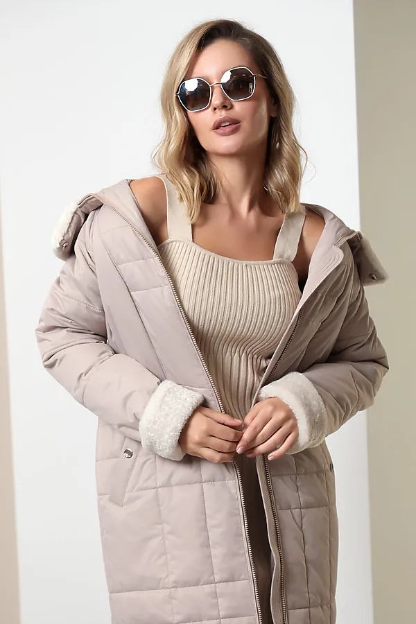 Пальто DIZZYWAY, бежевый - фото 2