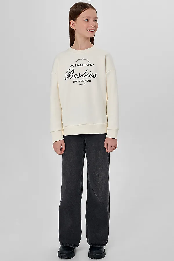 Свитшот MARK FORMELLE, молочный +печать1 - фото 2