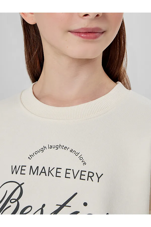 Свитшот MARK FORMELLE, молочный +печать1 - фото 2