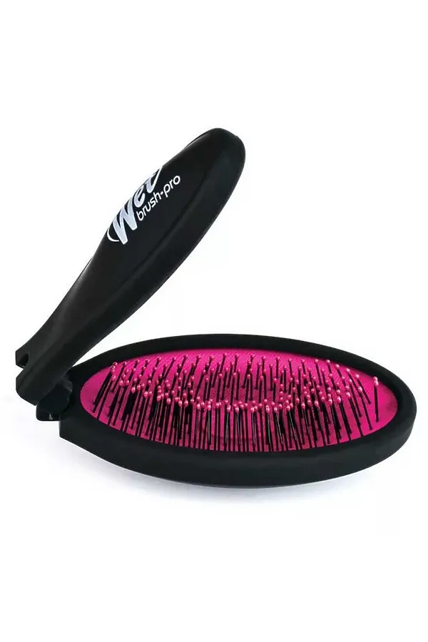 Wet Brush Расчёска массажная складная BWP824PINK Pop Fold Pink, черно-розовый KRISTALLER, розовый - фото 2