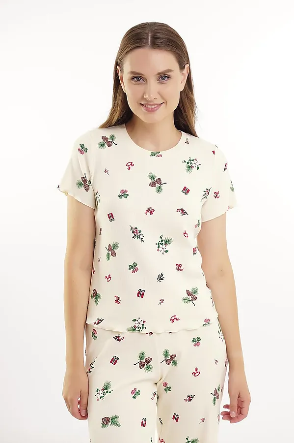 Пижама CLEVER, молочный/красный - фото 2