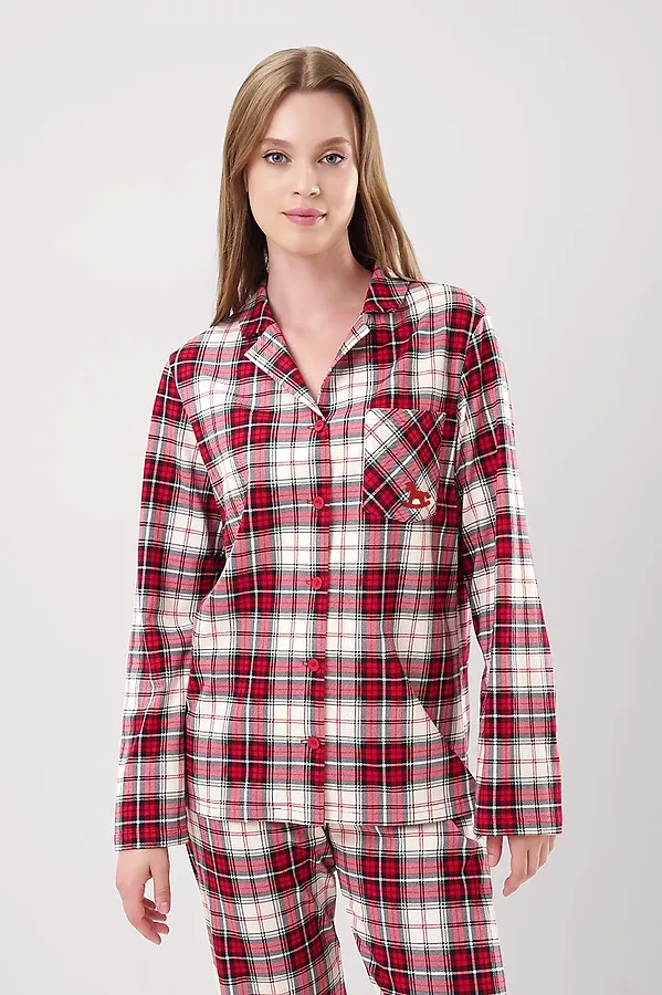 Пижама CLEVER, красный/молочный - фото 2