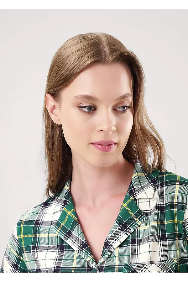 Пижама CLEVER, т.зелёный/молочный - фото 2