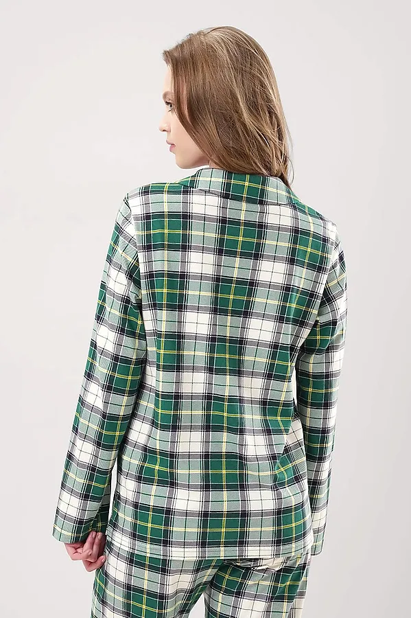 Пижама CLEVER, т.зелёный/молочный - фото 2