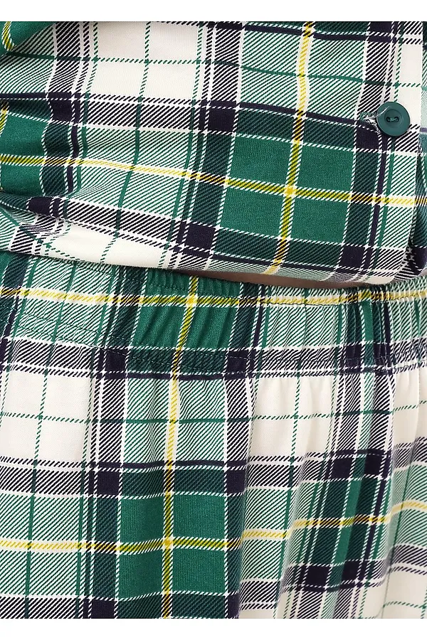 Пижама CLEVER, т.зелёный/молочный - фото 2