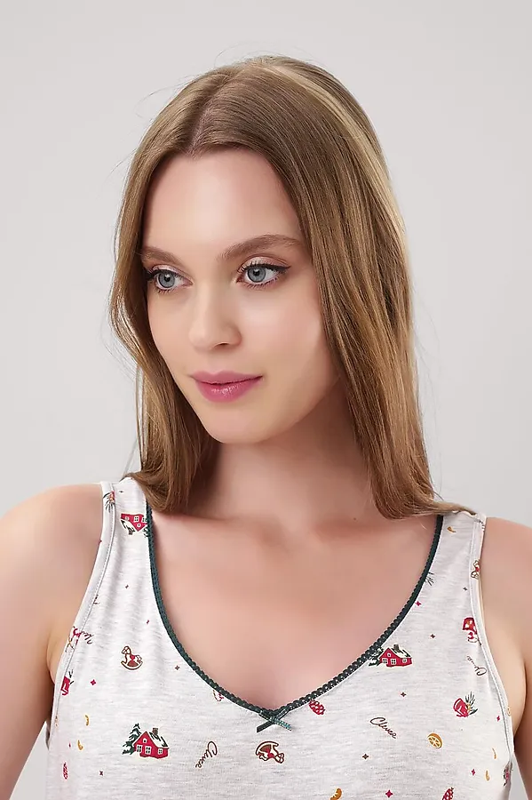 Сорочка CLEVER, меланж св.серый/красный - фото 2