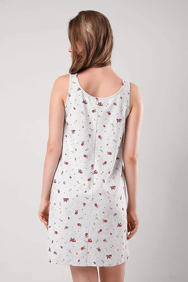 Сорочка CLEVER, меланж св.серый/красный - фото 2