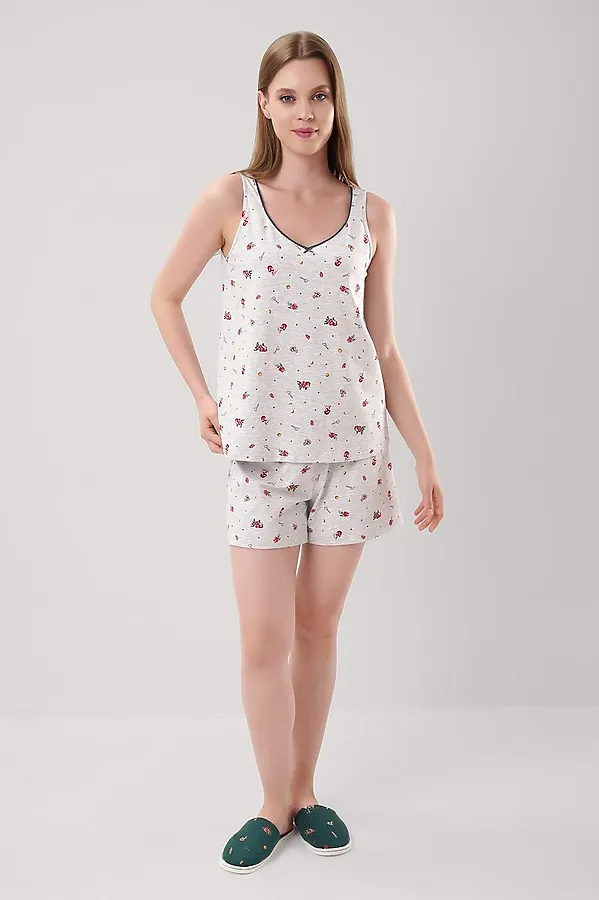 Пижама CLEVER, меланж св.серый/красный - фото 2