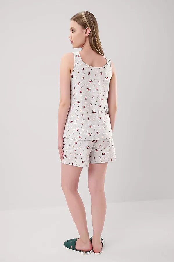 Пижама CLEVER, меланж св.серый/красный - фото 2