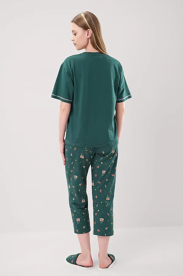 Пижама CLEVER, т.зелёный/красный - фото 2