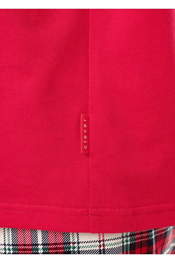 Пижама CLEVER, красный/молочный - фото 2
