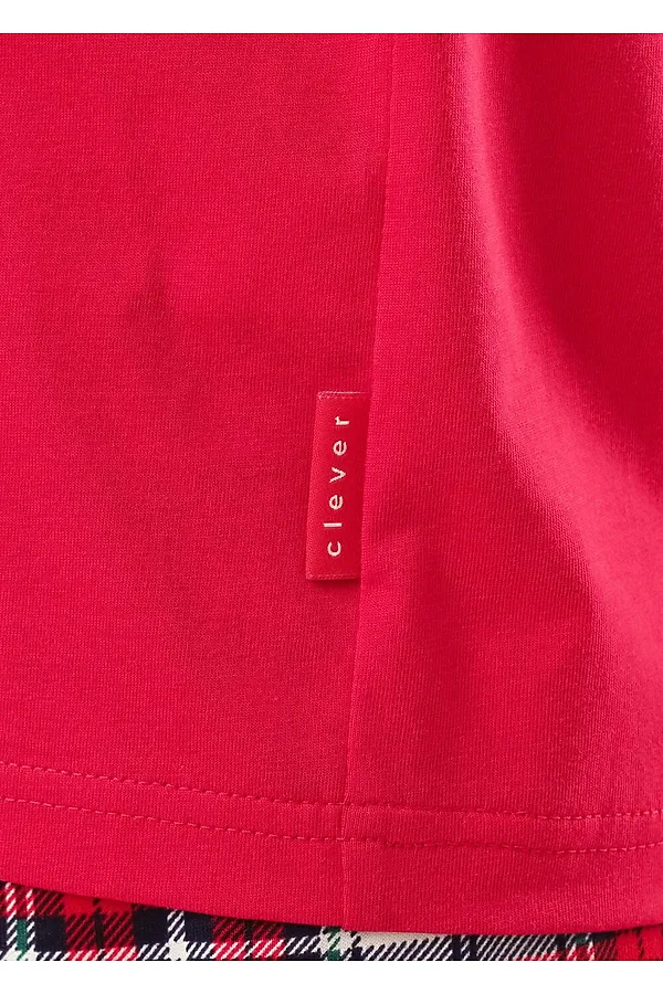 Пижама CLEVER, красный/молочный - фото 2