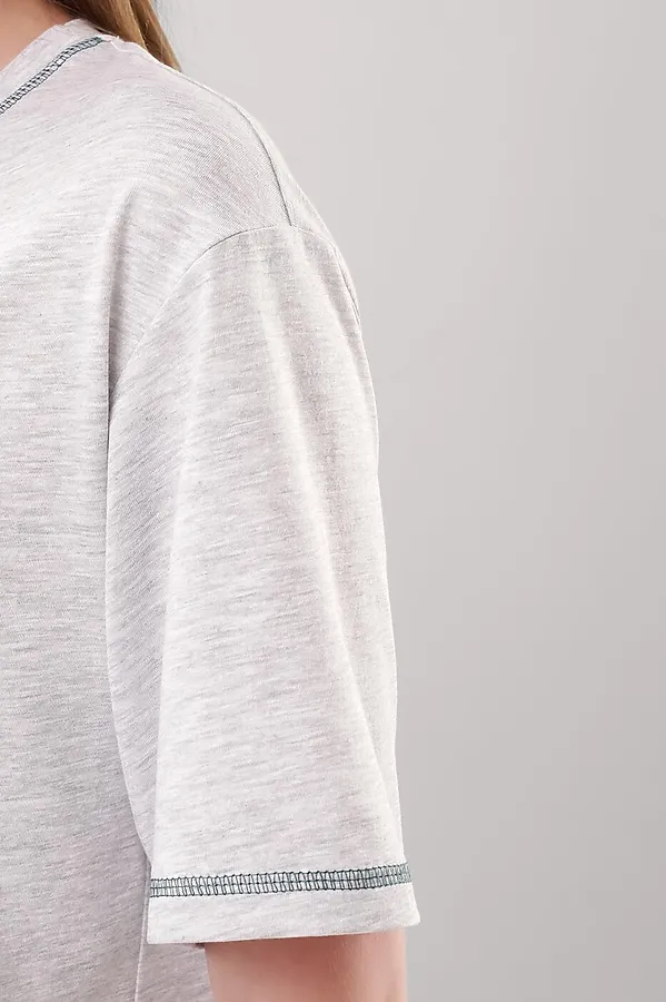 Пижама CLEVER, меланж св.серый/т.зелёный - фото 2