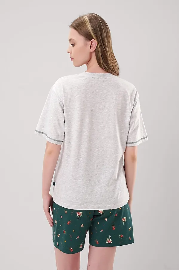 Пижама CLEVER, меланж св.серый/т.зелёный - фото 2