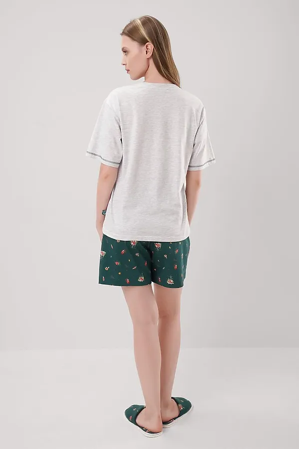 Пижама CLEVER, меланж св.серый/т.зелёный - фото 2