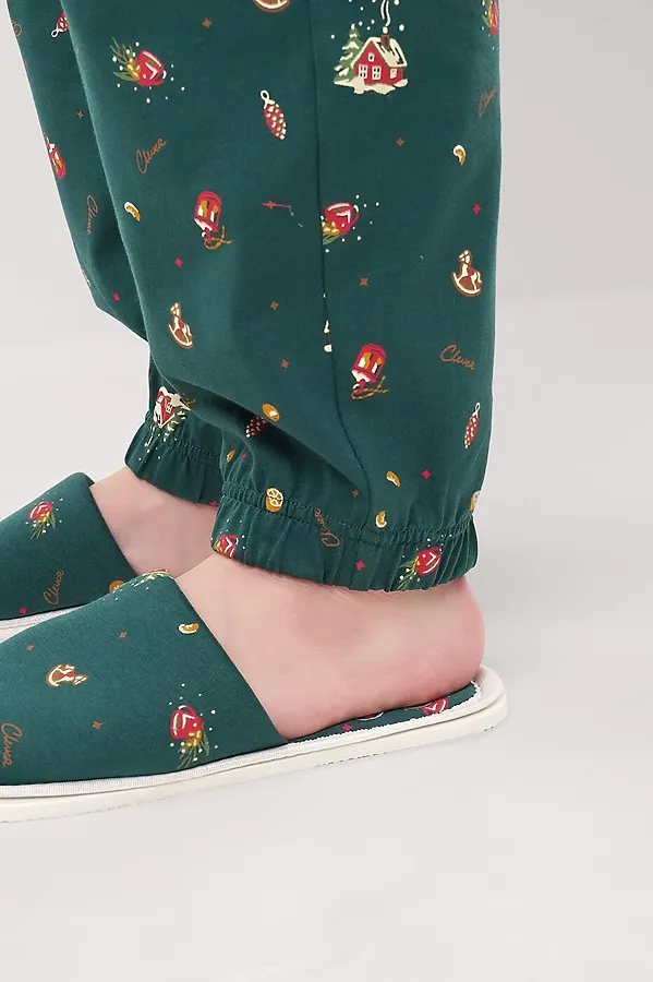 Пижама CLEVER, меланж св.серый/т.зелёный - фото 2