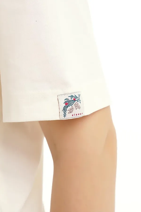 Пижама CLEVER, молочный/св.коричневый - фото 2