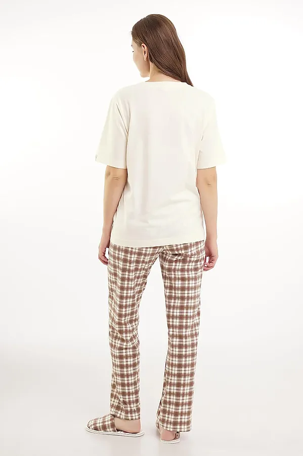 Пижама CLEVER, молочный/св.коричневый - фото 2