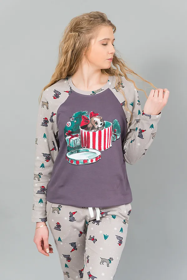 Костюм с брюками с брюками и кофтой 144 НАТАЛИ, серый - фото 2