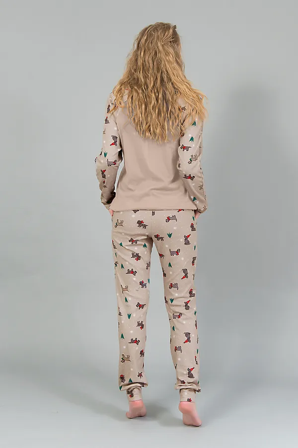 Костюм с брюками с брюками и кофтой 144 НАТАЛИ, коричневый - фото 2