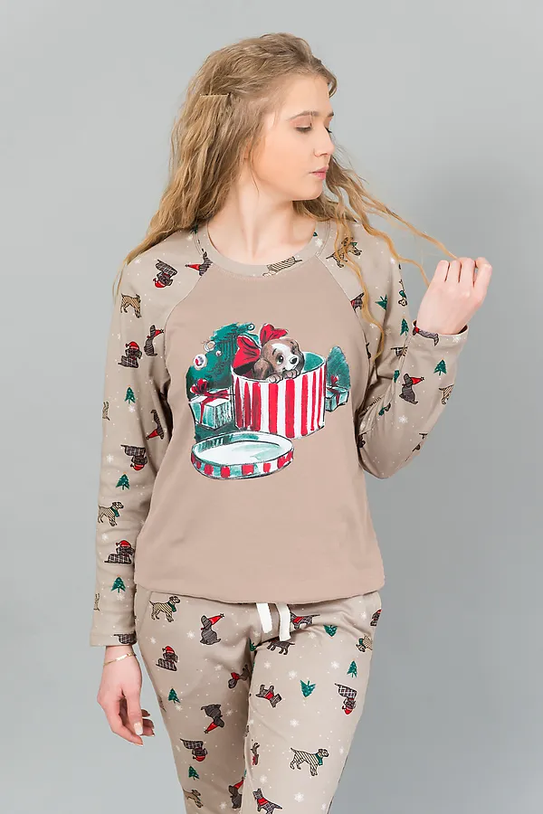 Костюм с брюками с брюками и кофтой 144 НАТАЛИ, коричневый - фото 2