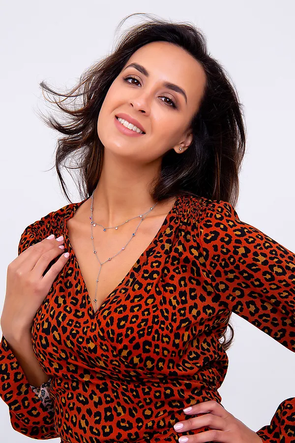 Блузка 319BRN НАТАЛИ, леопард коричневый - фото 2