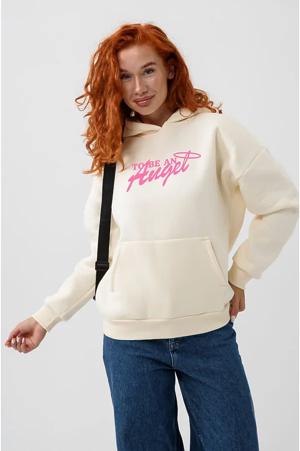 Толстовка 8578 НАТАЛИ, молочный+ангел - фото 2