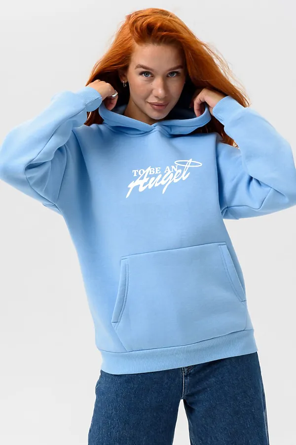 Толстовка 8578 НАТАЛИ, голубой+ангел - фото 2