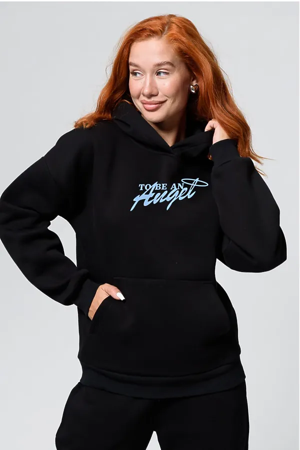 Толстовка 8578 НАТАЛИ, черный+ангел - фото 2