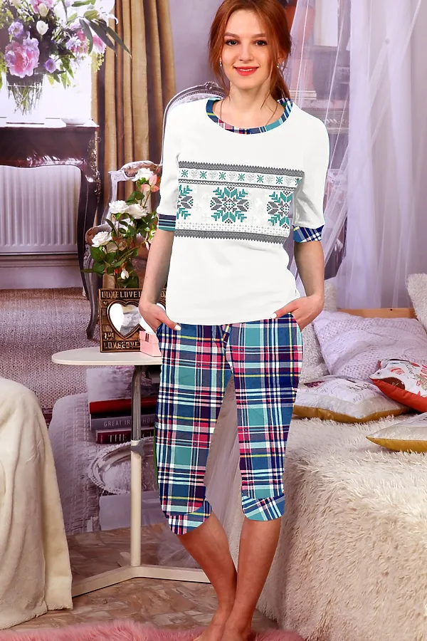 Костюм с бриджами 37 НАТАЛИ, разноцвет - фото 2