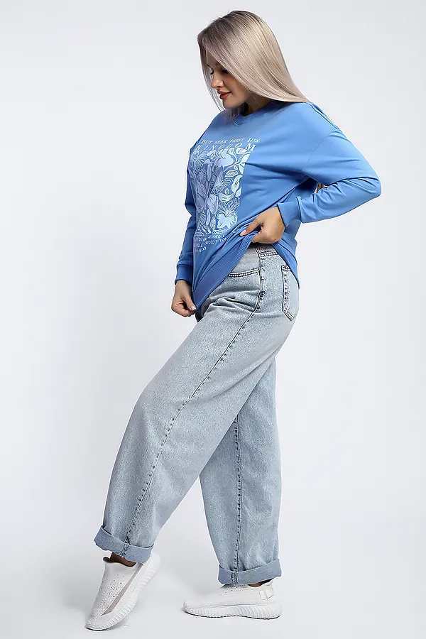 Толстовка 80048 НАТАЛИ, голубой - фото 2