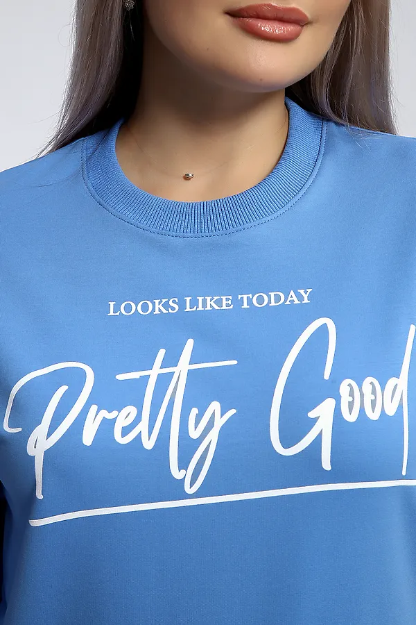 Толстовка 80048 НАТАЛИ, голубой - фото 2