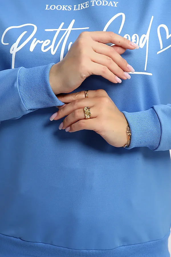 Толстовка 80048 НАТАЛИ, голубой - фото 2