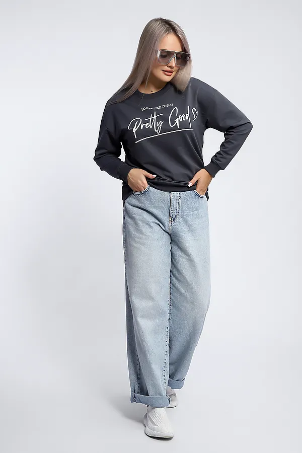 Толстовка 80048 НАТАЛИ, темно-серый - фото 2