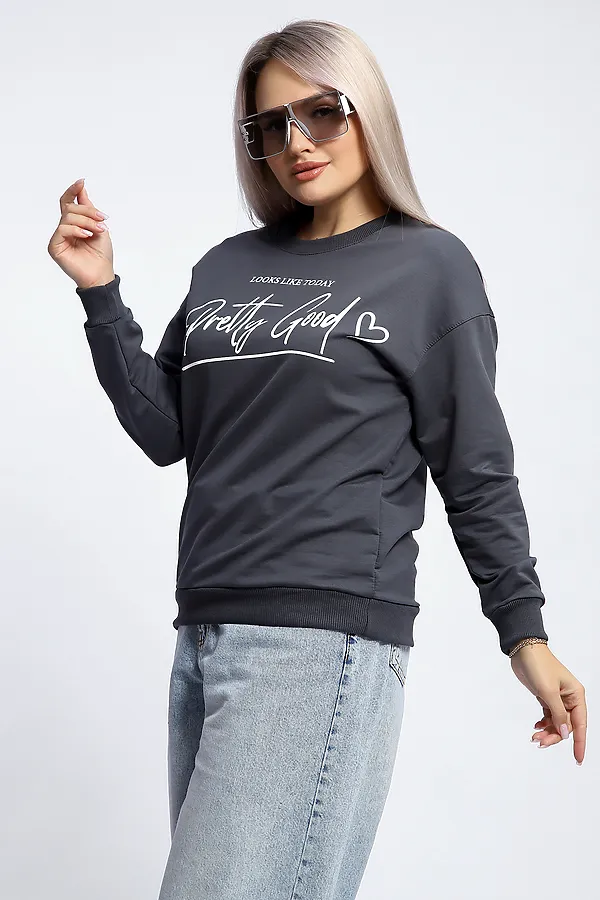 Толстовка 80048 НАТАЛИ, темно-серый - фото 2