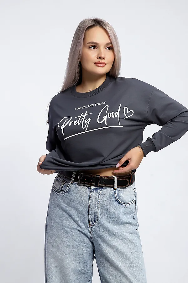 Толстовка 80048 НАТАЛИ, темно-серый - фото 2