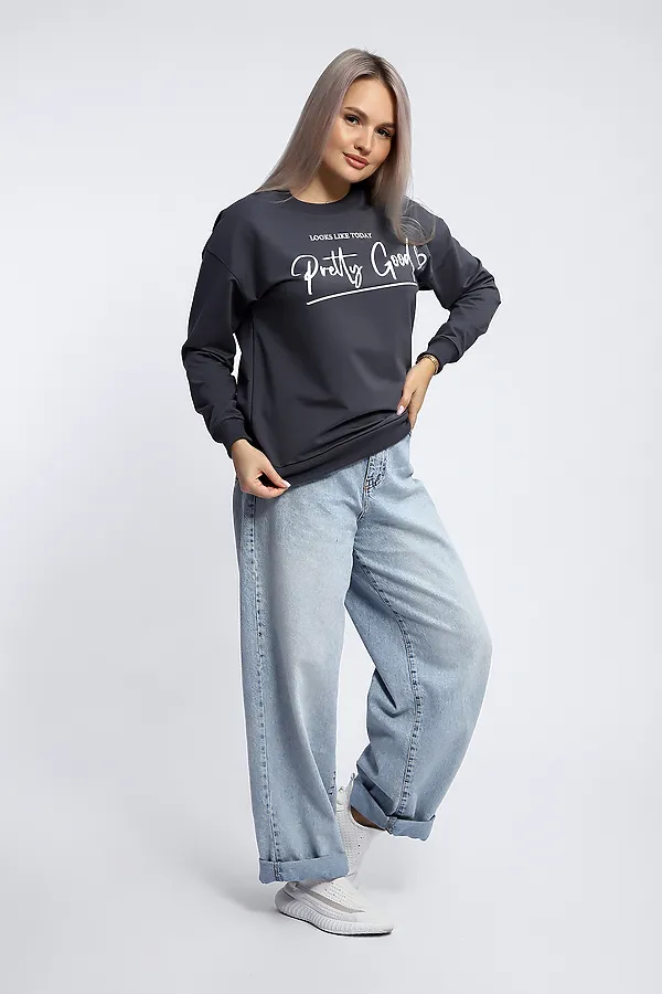 Толстовка 80048 НАТАЛИ, темно-серый - фото 2