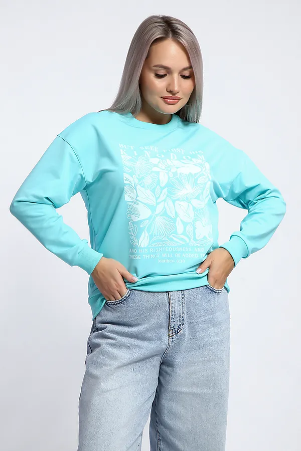 Толстовка 80047 НАТАЛИ, ментол - фото 2