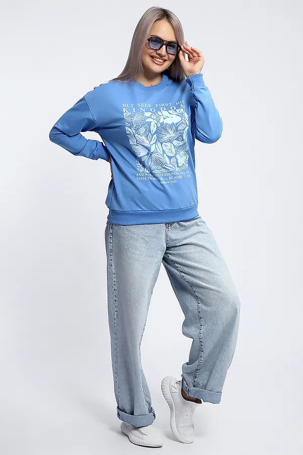 Толстовка 80047 НАТАЛИ, голубой - фото 2