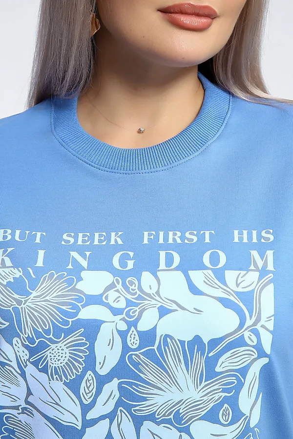 Толстовка 80047 НАТАЛИ, голубой - фото 2