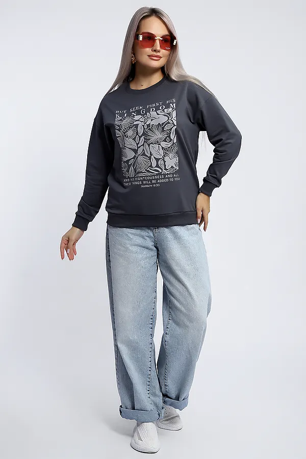 Толстовка 80047 НАТАЛИ, темно-серый - фото 2